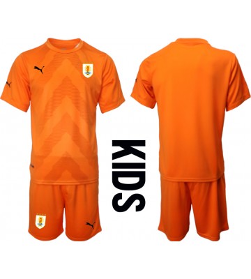 Maillot de foot Uruguay Gardien de but Extérieur enfant Monde 2022 Manches Courte (+ pantalon court)
